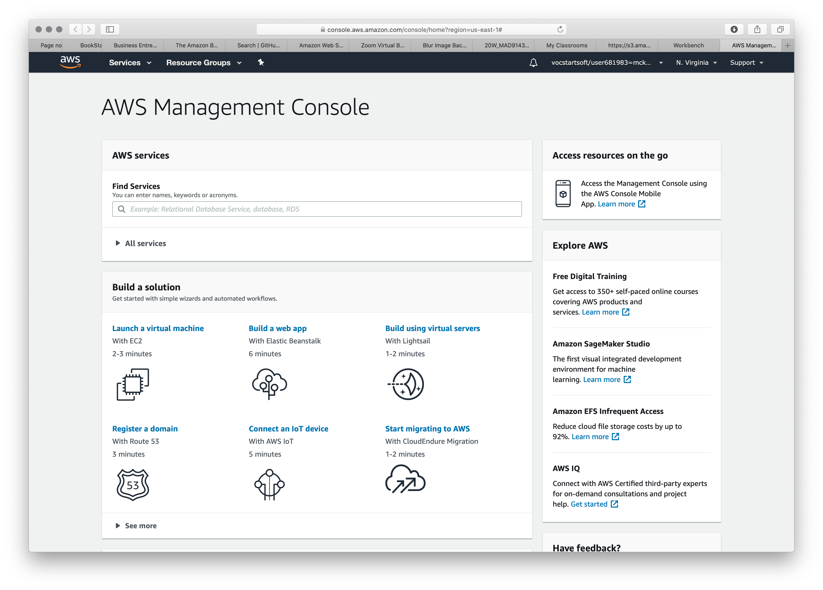 AWS console