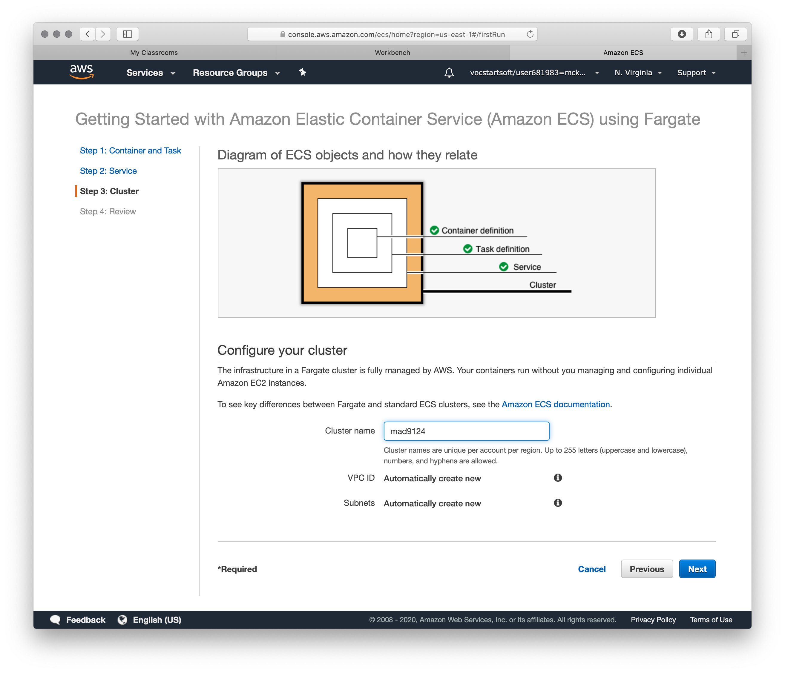 ECS wizard step 10